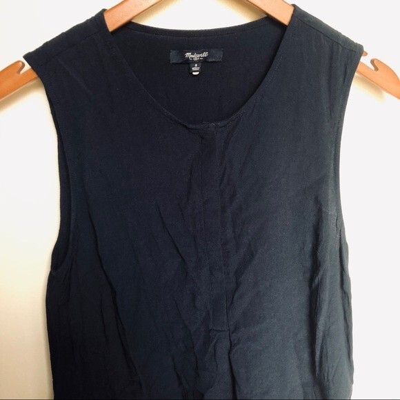 Madewell Navy Novella Sleeveless Blouse Size Small - Picture 4 of 8